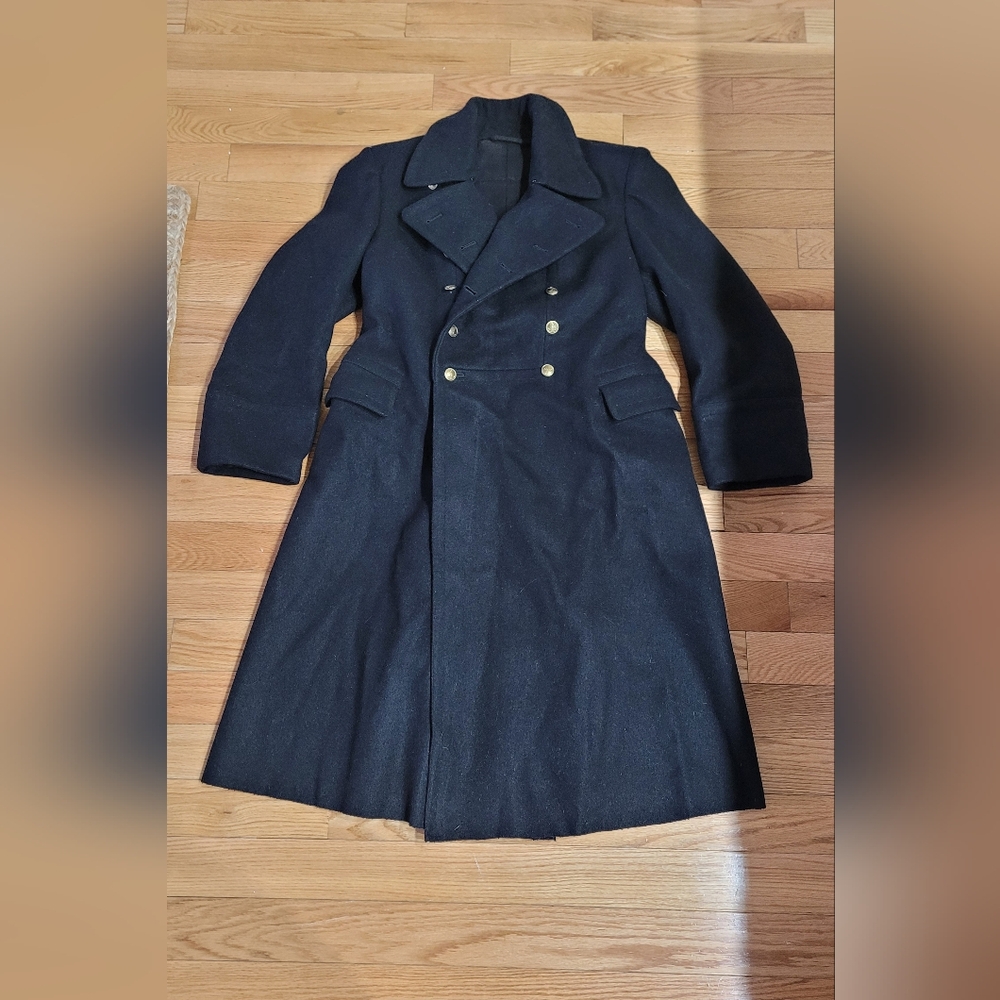 Authentic Soviet USSR Navy Wool Greatcoat/Overcoat Shinel (size 42L?)